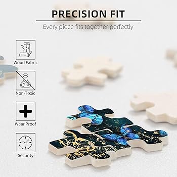 Amazon.co.jp: ジグソーパズル 500ピース 美しい蝶 金色 青い蝶